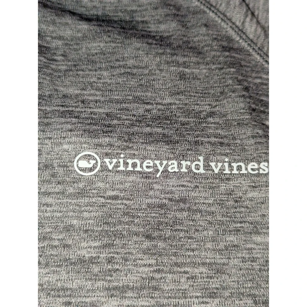 Vineyard Vines Mens Gray Space Dye Quarter‎ Zip Performance Pullover Size Medium